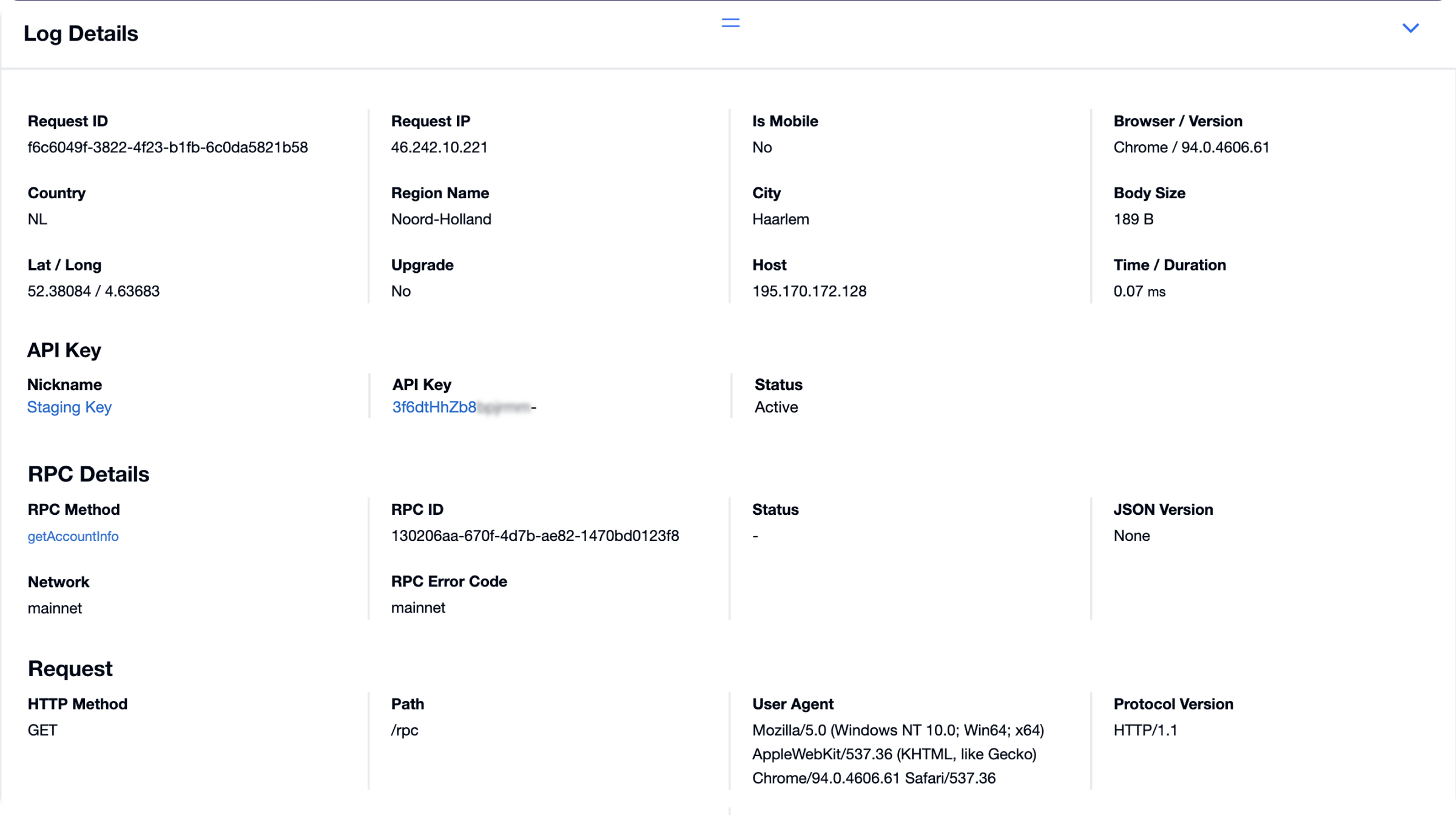 Detailed logs with Syndica