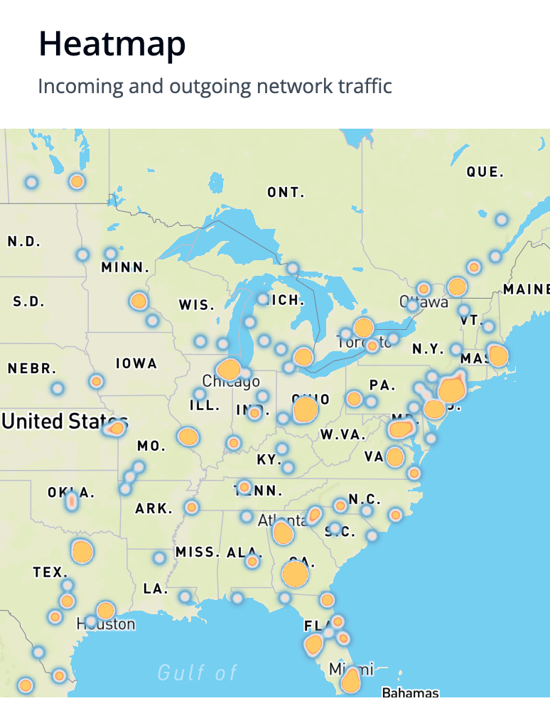 Heat map of DApp users